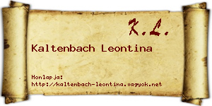Kaltenbach Leontina névjegykártya